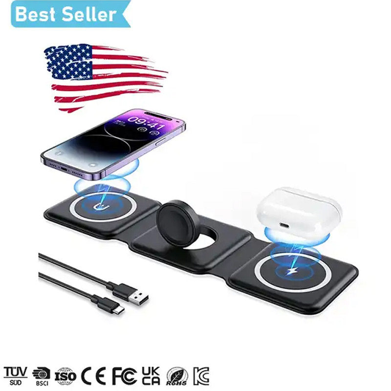 3 in 1 Wireless Charger iPhone Charging Station