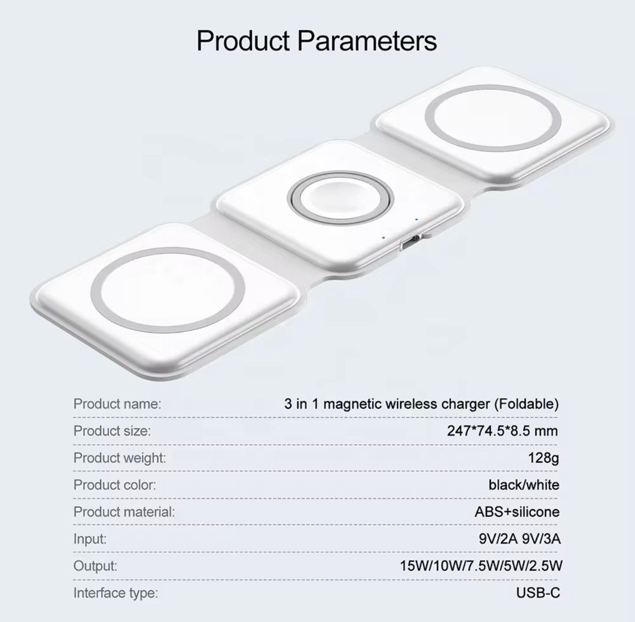 3 in 1 Wireless Charger iPhone Charging Station