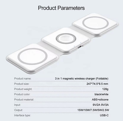 3 in 1 Wireless Charger iPhone Charging Station